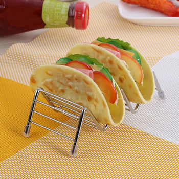 Βάση βάσης Taco από ανοξείδωτο χάλυβα Taco Plate Τηγανητό φαγητό Ψύξη Δίσκος αποστράγγισης Ράφι αποθήκευσης τηγανιτών Ράφι επίδειξης πίτας με κύπελλο