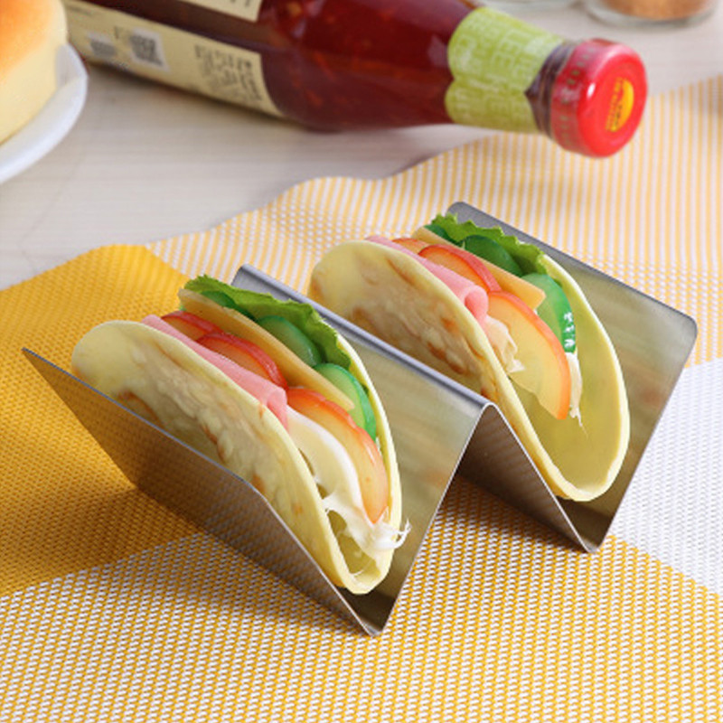 Suport pentru taco din oțel inoxidabil Suport pentru taco farfurie pentru alimente prăjite pentru răcire tavă de scurgere Suport de depozitare pentru clătite Suport de afișare pentru plăcinte cu ceașcă