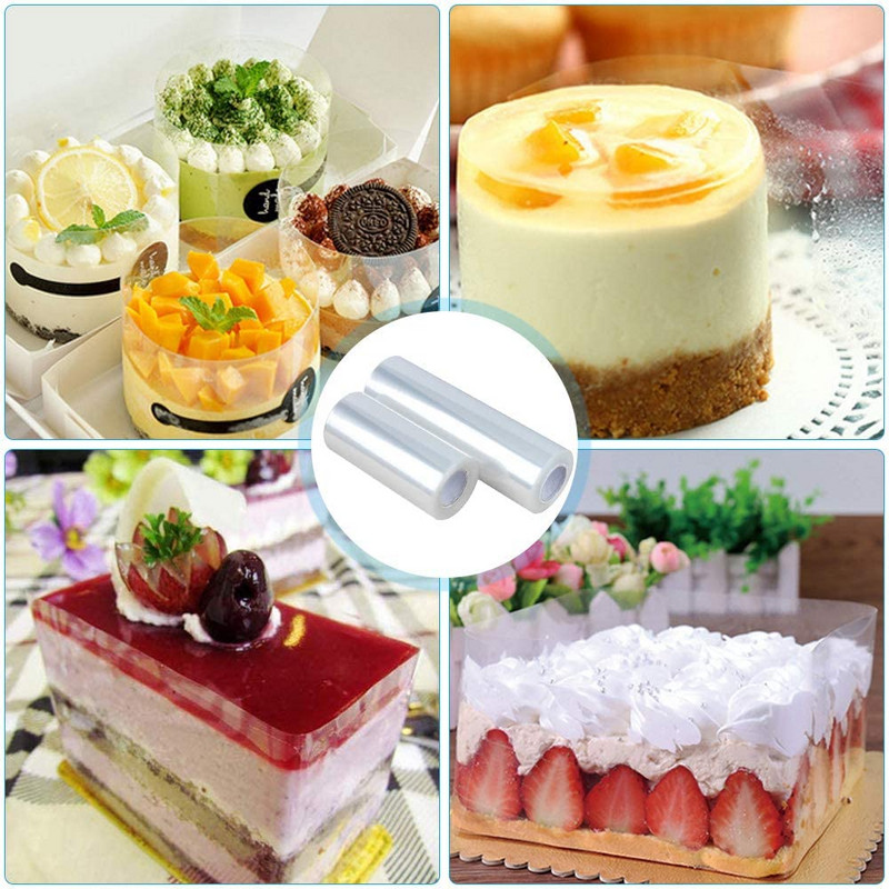 8/10/12/15/20 CM torto apykaklės permatomos acetato ritininės skaidraus acetato juostelės torto lakšto torto dekoravimas šokoladiniams putėsiams kepti