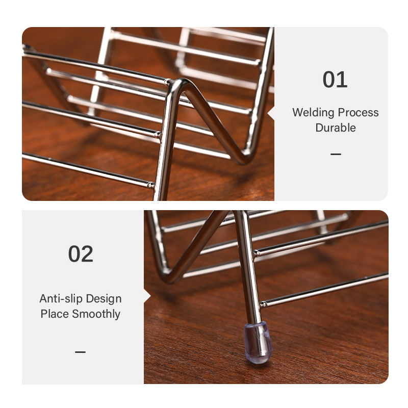 Mosodo μεξικάνικο εστιατόριο από ανοξείδωτο ατσάλι Σχάρα για τηγανίτες Βάση Taco Βάση πίτσας Stand Spring Roll Food Rack Εργαλεία κουζίνας