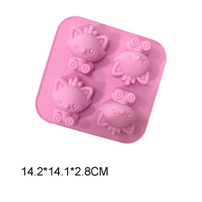 Animacinio filmo silikoninė forma kepimui Dygsnis Meškiukas Pelė Katė Kiaulė Antis Šokoladinis Muilo Forma Gyvūnų Tortų Dekoravimo Priemonė Kekselių dangtelis
