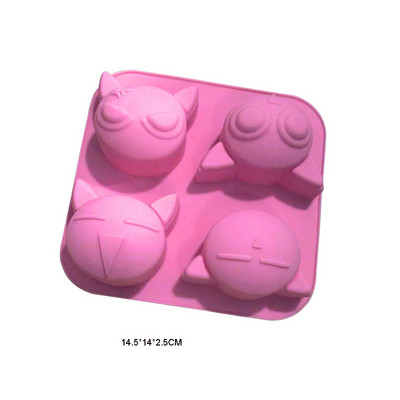 Animacinio filmo silikoninė forma kepimui Dygsnis Meškiukas Pelė Katė Kiaulė Antis Šokoladinis Muilo Forma Gyvūnų Tortų Dekoravimo Priemonė Kekselių dangtelis