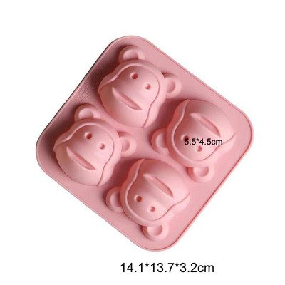 Animacinio filmo silikoninė forma kepimui Dygsnis Meškiukas Pelė Katė Kiaulė Antis Šokoladinis Muilo Forma Gyvūnų Tortų Dekoravimo Priemonė Kekselių dangtelis