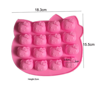 Animacinio filmo silikoninė forma kepimui Dygsnis Meškiukas Pelė Katė Kiaulė Antis Šokoladinis Muilo Forma Gyvūnų Tortų Dekoravimo Priemonė Kekselių dangtelis