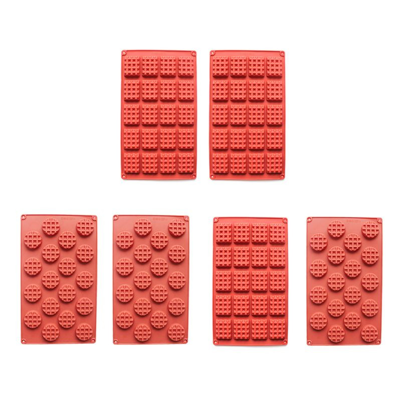 2 vnt./rinkinys 18/20 ertmės silikoninės vaflinės formelės pyrago sausainių šokoladinės keptuvės keptuvės G5AB