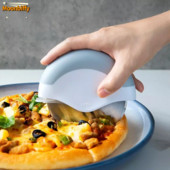 Dispozitiv de tăiat pizza Roată cu lamă de tăiere Tăiător de patiserie Cuțit mare ascuțit Accesorii pentru copt de bucătărie Instrument de copt pentru aluat din oțel inoxidabil