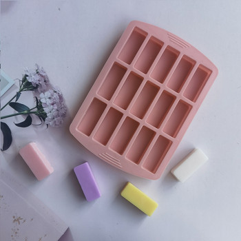 Квадратни силиконови форми с 15 кухини Желирани бонбони Шоколадови трюфели Форма Тава за кубчета лед Решетка Форма за фондан Инструменти за декориране на торти