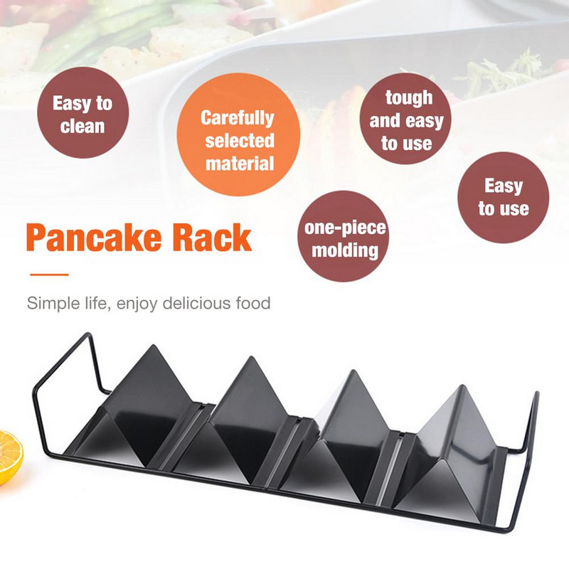 Στήριγμα Tacos από ανοξείδωτο ατσάλι Σιδερένιο πιάτο δίσκου για παρασκευή τηγανίτας σε σχήμα κυμάτων Μεξικάνικο ράφι φαγητού Εργαλείο πίτσας Στήριγμα κυματομορφής Taco