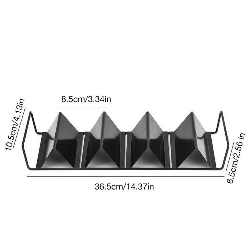 Στήριγμα Tacos από ανοξείδωτο ατσάλι Σιδερένιο πιάτο δίσκου για παρασκευή τηγανίτας σε σχήμα κυμάτων Μεξικάνικο ράφι φαγητού Εργαλείο πίτσας Στήριγμα κυματομορφής Taco