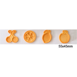 Set de 4 bucăți de tăietor de prăjituri cu flori de animale din desene animate, matriță pentru prăjituri cu piston, pentru prăjituri cu fondant, pentru ștampila de flori de animale, unelte pentru patiserie