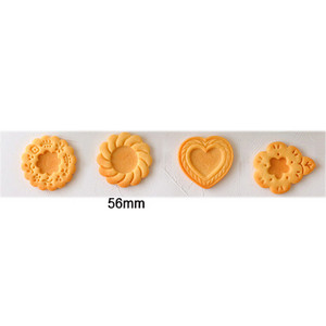 Set de 4 bucăți de tăietor de prăjituri cu flori de animale din desene animate, matriță pentru prăjituri cu piston, pentru prăjituri cu fondant, pentru ștampila de flori de animale, unelte pentru patiserie