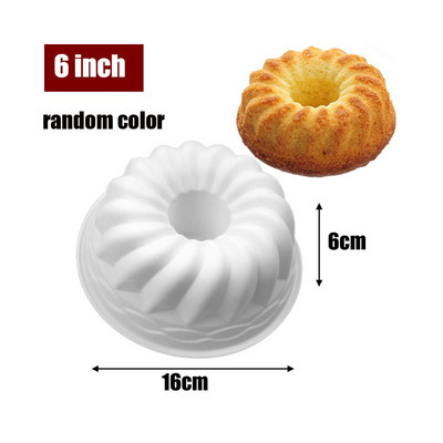 6/8/9.5 Σε φόρμα σιλικόνης για κέικ αντικολλητική φόρμα για κέικ χρόνια πολλά με σχέδιο σπιράλ Κατάλληλο για πάρτι γενεθλίων για κέικ ζελέ ψωμί