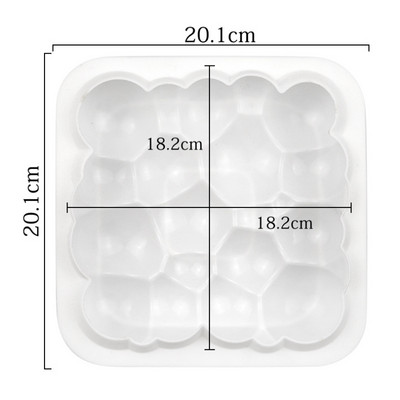 6/8/9.5 Σε φόρμα σιλικόνης για κέικ αντικολλητική φόρμα για κέικ χρόνια πολλά με σχέδιο σπιράλ Κατάλληλο για πάρτι γενεθλίων για κέικ ζελέ ψωμί