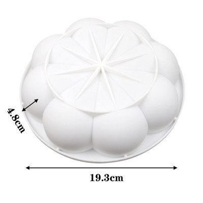 6/8/9.5 Σε φόρμα σιλικόνης για κέικ αντικολλητική φόρμα για κέικ χρόνια πολλά με σχέδιο σπιράλ Κατάλληλο για πάρτι γενεθλίων για κέικ ζελέ ψωμί