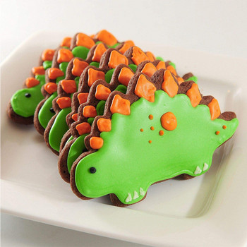7 τμχ Mini Metal Cute Cookie Cutter Set Dinosaur Fondant Cutter Φόρμα σοκολάτας Αξεσουάρ ψησίματος για μπισκότα Εργαλεία διακόσμησης