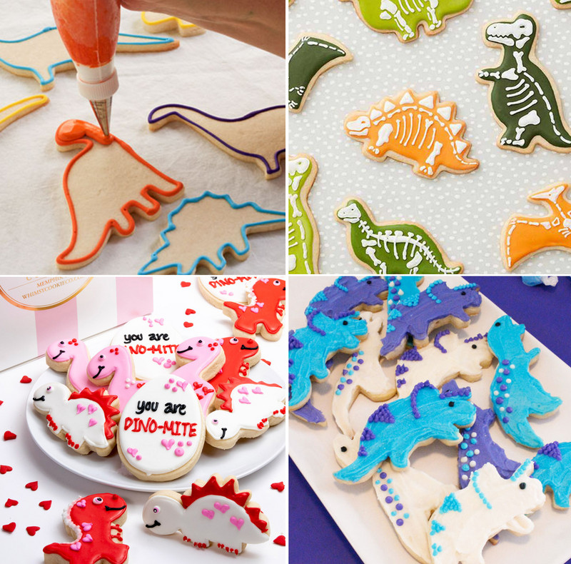 7 τμχ Mini Metal Cute Cookie Cutter Set Dinosaur Fondant Cutter Φόρμα σοκολάτας Αξεσουάρ ψησίματος για μπισκότα Εργαλεία διακόσμησης