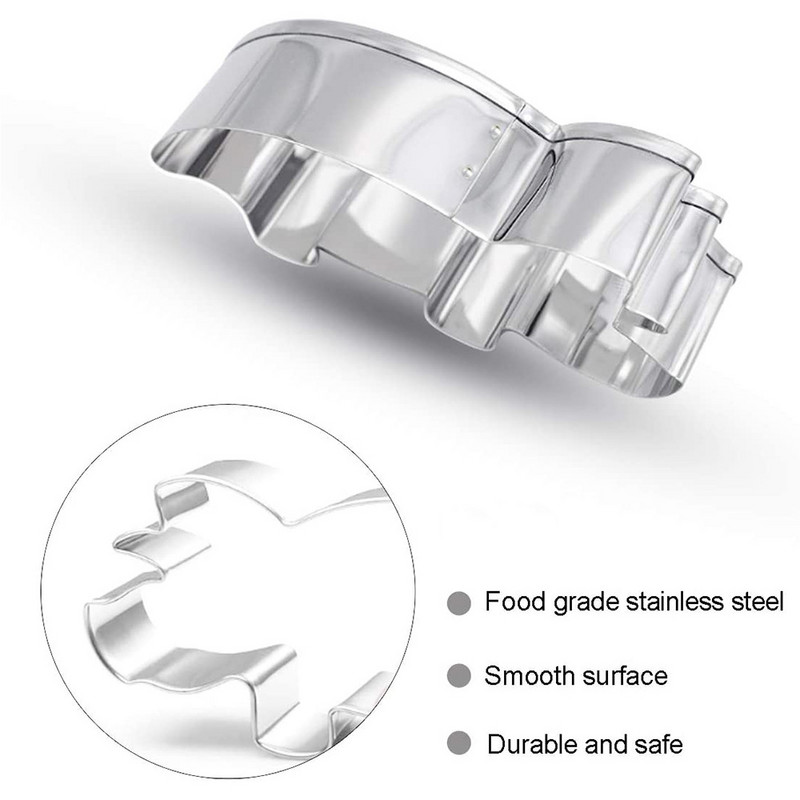 7 τμχ Mini Metal Cute Cookie Cutter Set Dinosaur Fondant Cutter Φόρμα σοκολάτας Αξεσουάρ ψησίματος για μπισκότα Εργαλεία διακόσμησης