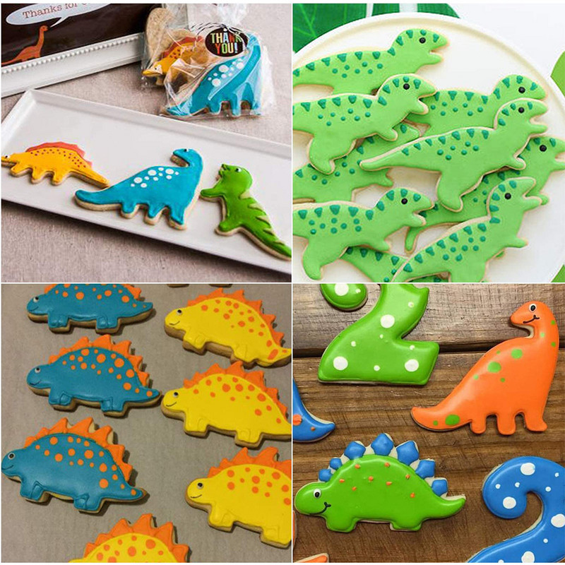 7 τμχ Mini Metal Cute Cookie Cutter Set Dinosaur Fondant Cutter Φόρμα σοκολάτας Αξεσουάρ ψησίματος για μπισκότα Εργαλεία διακόσμησης