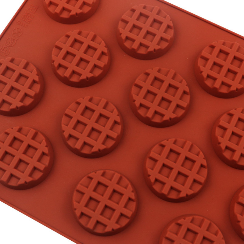 18 matriță din silicon pentru vafe DIY, pătrată dragoste, instrument de fabricare a vafelor, formă practică pentru ciocolată, accesorii creative pentru coacere, matriță pentru vafe