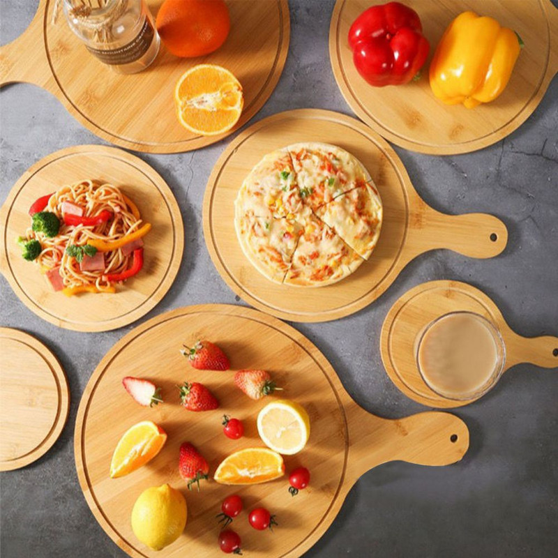 Picos padėklas medinė rankena Picos lėkštės padėklas kepimo padėklas Picos akmens pjaustymo lenta lėkštė Picos pyragas Kepimo reikmenys