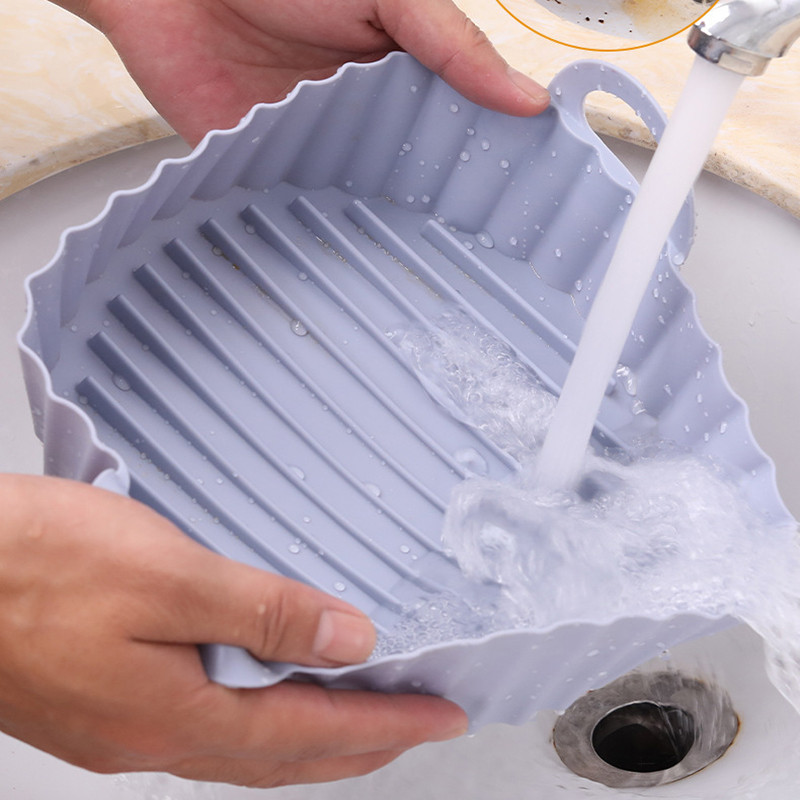 Φριτέζα σιλικόνης Κατσαρόλα σιλικόνης XL/XXL 19/20cm/22cm/24cm Κουζίνας Στρογγυλό Airfryer Ταψί Ταψιού Αξεσουάρ