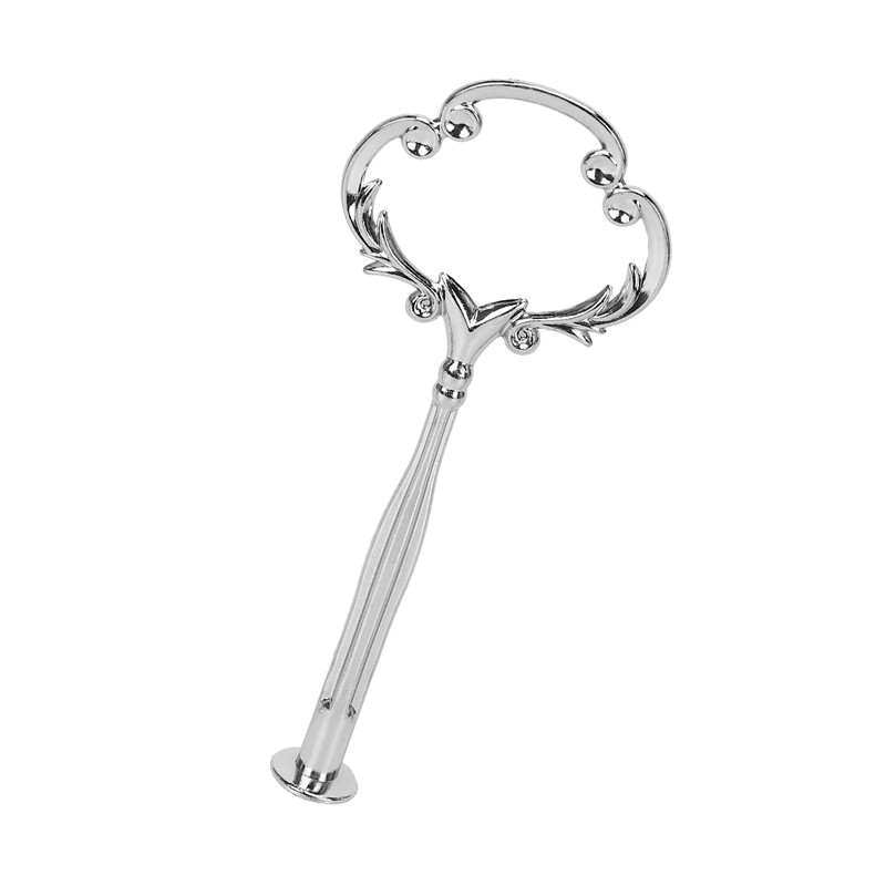 1 set 2 3 niveluri Suport pentru plăci pentru tort, metal greu, mâner central, feronerie Forma tijei: ornamentat Victoriana Culoare: argintiu Cantitate: 1 set