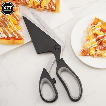 Φορητό 2 σε 1 ψαλίδι πίτσας Ultra Sharp Αποσπώμενο κόφτη πίτσας για κουζίνα Εργαλείο πίτσας 27cm Αντιολισθητική λαβή Φτυάρι πίτσας ΝΕΟ