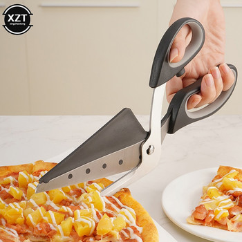 Преносима ножица за пица 2 в 1, ултра остра, подвижна резачка за пица за кухня, инструмент за пица, 27 см неплъзгаща се дръжка, лопата за пица, НОВО