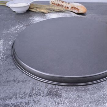 Кръгла чиния за пица Тава за пица Дълбока тава за чинии Въглеродна стомана Незалепваща форма Инструмент за печене Форма за печене Форма на тиган 9-14 инча