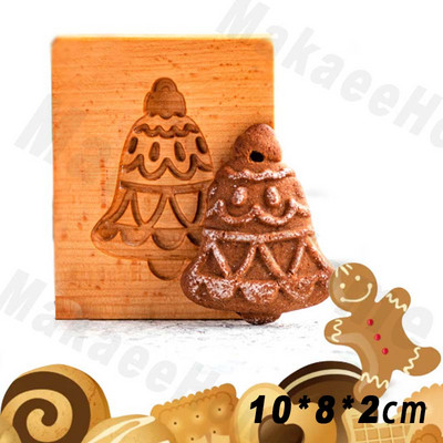 Puidust küpsisevormid Loomad Küpsiselõikur Originaalne küpsisetüüp 3D Lill Küpsis Reljeef Küpsetusvorm Press Küpsetustööriistad Jõulud