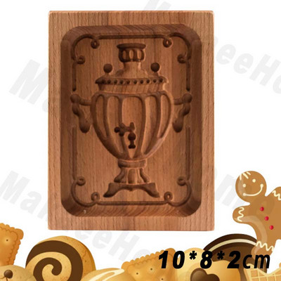 Sausainių formų pjaustyklė Medinė sausainių formelė Kalėdinių sausainių pjaustyklė 3D lapų triušio kankorėžių formelė sausainiams Mieli sausainiai Spaudos tipas