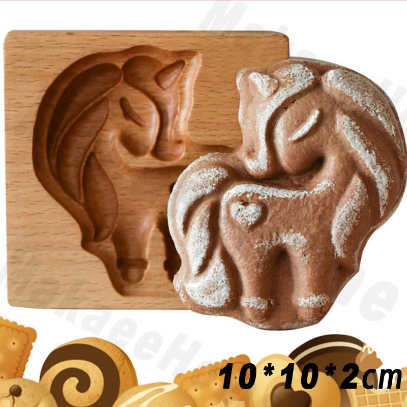 Sausainių formų pjaustyklė Medinė sausainių formelė Kalėdinių sausainių pjaustyklė 3D lapų triušio kankorėžių formelė sausainiams Mieli sausainiai Spaudos tipas