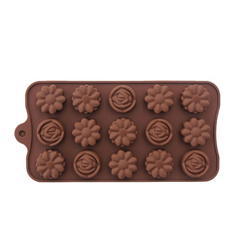 Най-продавана форма за шоколадова силиконова форма за храни Направи си сам силиконова форма за цветя Дизайн за печене на торти Понички Форма за бонбони Декорация Кухня