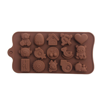 Най-продавана форма за шоколадова силиконова форма за храни Направи си сам силиконова форма за цветя Дизайн за печене на торти Понички Форма за бонбони Декорация Кухня
