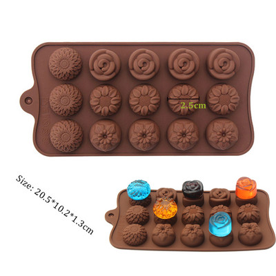 Najprodavaniji Silikonski kalup za čokoladu Food Grade DIY Silikonski kalup za cvijeće Dizajn za pečenje kolača Ukrašne kalupe za slatkiše Kuhinja