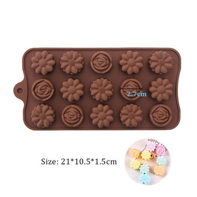 Najprodavaniji Silikonski kalup za čokoladu Food Grade DIY Silikonski kalup za cvijeće Dizajn za pečenje kolača Ukrašne kalupe za slatkiše Kuhinja