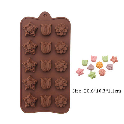Najprodavaniji Silikonski kalup za čokoladu Food Grade DIY Silikonski kalup za cvijeće Dizajn za pečenje kolača Ukrašne kalupe za slatkiše Kuhinja