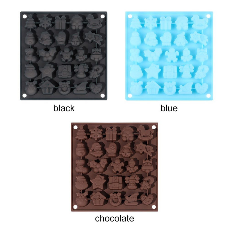 25 Holes Freeze Santa Claus DIY Mold Chocolate Maker Christmas Theme Καλούπι σοκολάτας Δίσκος για παγάκια