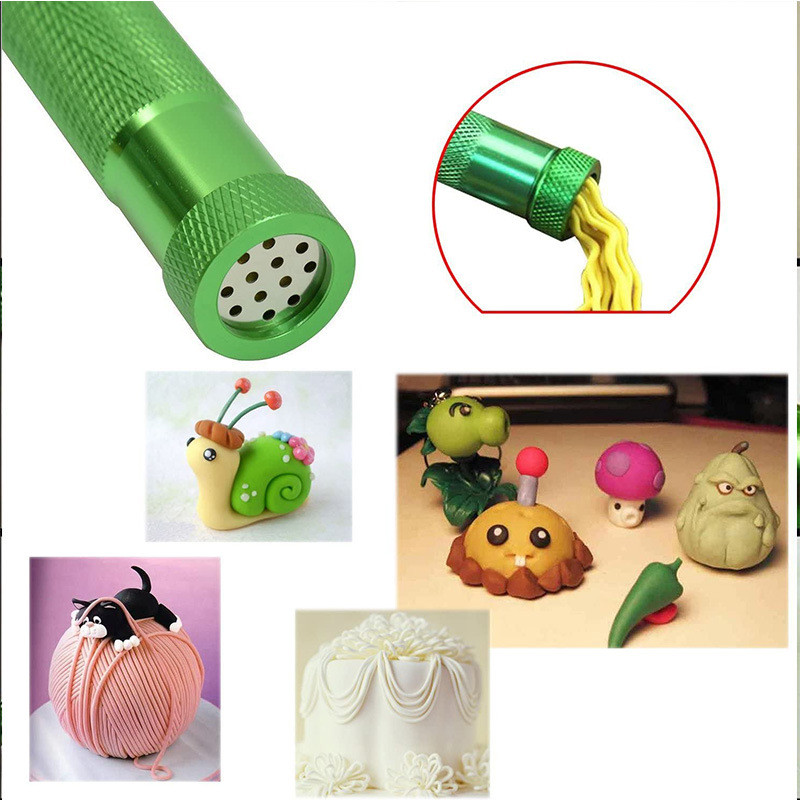 1 set de extruder de lut, extruder de pastă de zahăr, sculptură pentru tort fondant, stoarcetor de lut, instrument pentru decorarea torturilor
