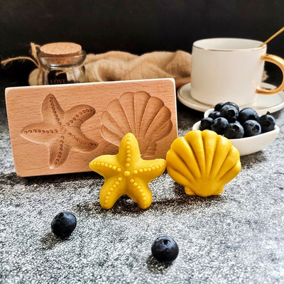 Puidust piparkoogiküpsise vorm Multifilmi loomad jõulumuster 3D reljeefne kook Küpsetusvorm Küpsisevormid Pagari vidinad