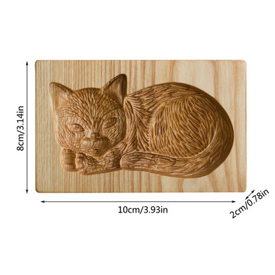 Puidust piparkoogiküpsise vorm Multifilmi loomad jõulumuster 3D reljeefne kook Küpsetusvorm Küpsisevormid Pagari vidinad