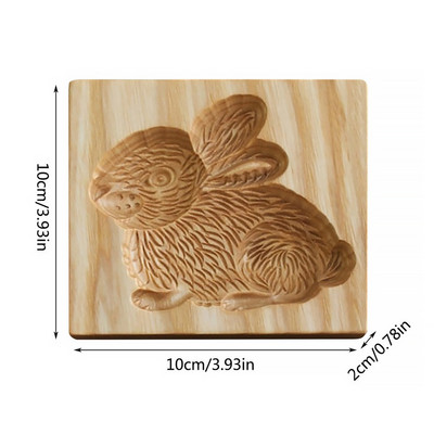 Puidust piparkoogiküpsise vorm Multifilmi loomad jõulumuster 3D reljeefne kook Küpsetusvorm Küpsisevormid Pagari vidinad