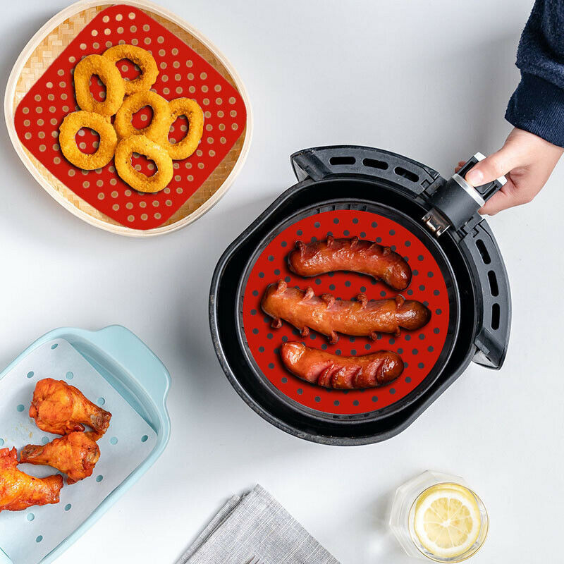 Επαναχρησιμοποιήσιμα σιλικόνη Air Fryer Liners Air Fryer Mats Αντικατάσταση αντικολλητικού χαρτιού περγαμηνής Αξεσουάρ Air Fryer για Cosori Gowise