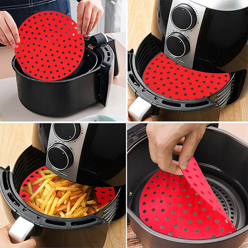 Επαναχρησιμοποιήσιμα σιλικόνη Air Fryer Liners Air Fryer Mats Αντικατάσταση αντικολλητικού χαρτιού περγαμηνής Αξεσουάρ Air Fryer για Cosori Gowise
