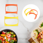 Taco Holder Shell Rack Δίσκος μεξικανικής βάσης Standspcake Party Μονό φορτηγό Πιάτο διακομιστή μεμονωμένων πιάτων Σετ Τορτίγια