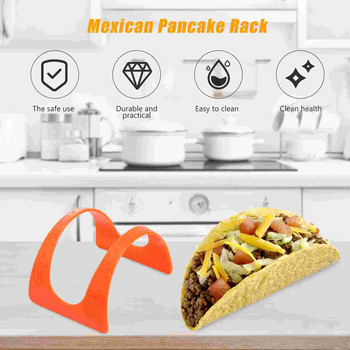 Taco Holder Shell Rack Δίσκος μεξικανικής βάσης Standspcake Party Μονό φορτηγό Πιάτο διακομιστή μεμονωμένων πιάτων Σετ Τορτίγια
