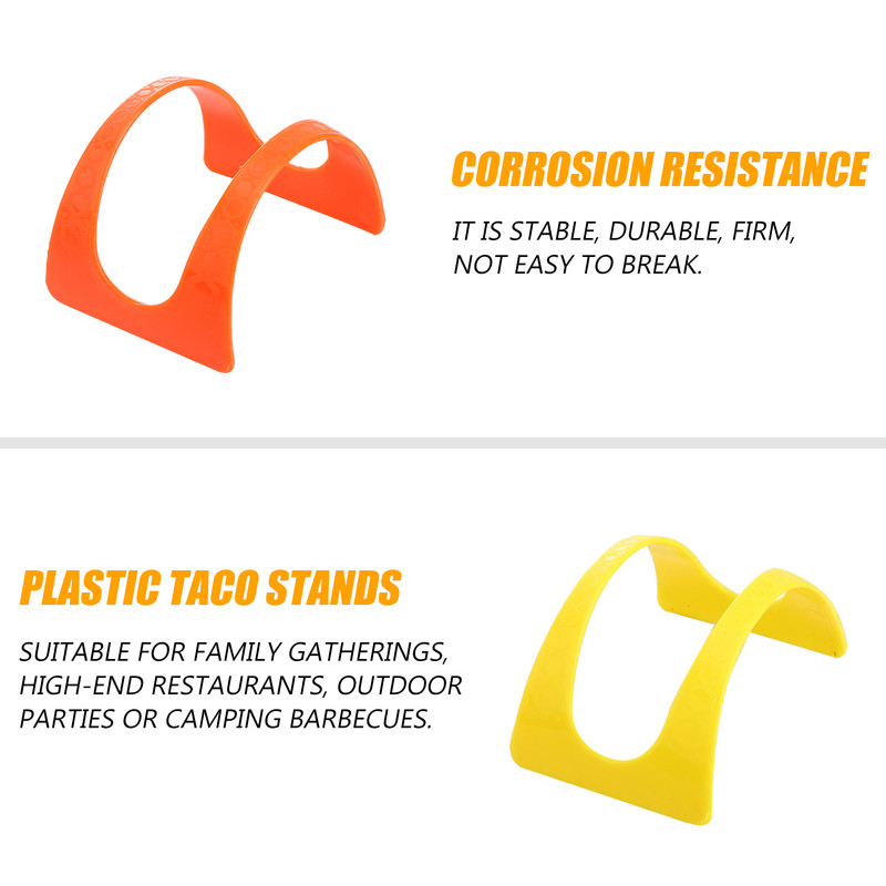 Taco Holder Shell Rack Δίσκος μεξικανικής βάσης Standspcake Party Μονό φορτηγό Πιάτο διακομιστή μεμονωμένων πιάτων Σετ Τορτίγια