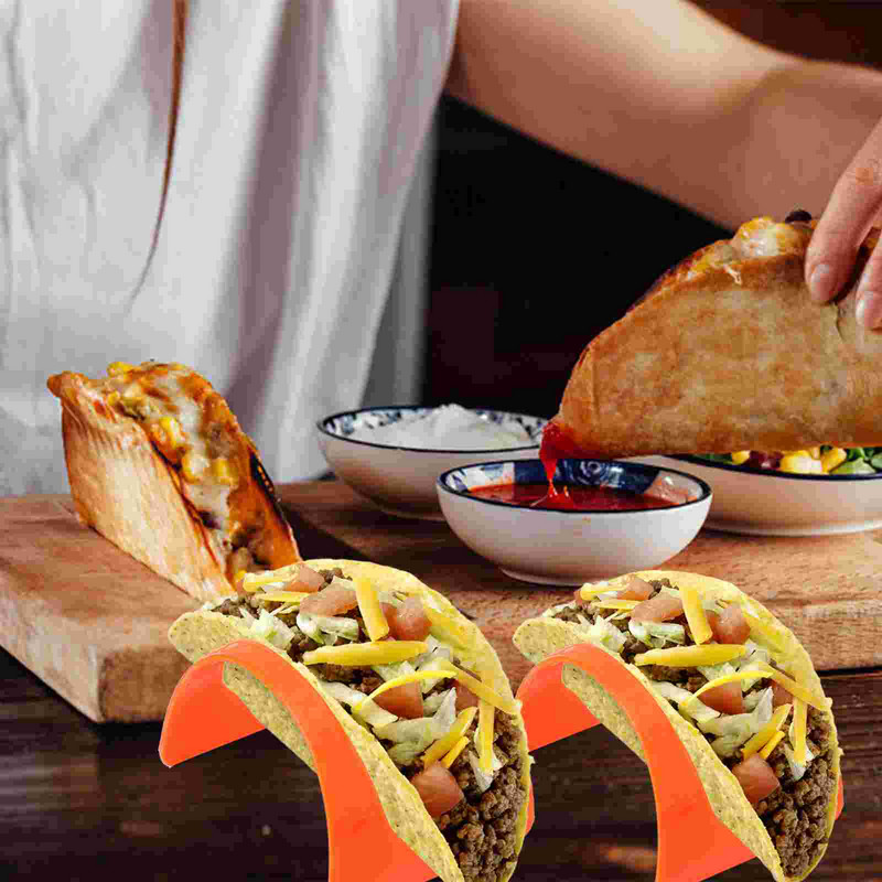 Taco Holder Shell Rack Δίσκος μεξικανικής βάσης Standspcake Party Μονό φορτηγό Πιάτο διακομιστή μεμονωμένων πιάτων Σετ Τορτίγια