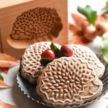 Дървени форми за джинджифилови бисквитки Дървена преса за формички за бисквитки 3D релефна форма за печене Форма за печене на животни Резачка за пекарни
