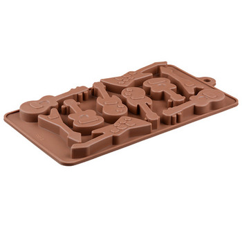 Форма Силиконови форми за шоколад Тава за китара Бонбони Ледена бисквитка Торта Музикален куб за печене Създаване на гумен инструмент Фондан Парти